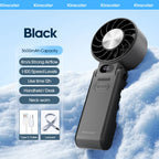 Portable High Speed Cooling Handheld Fan 3600mAh Rechargeable 100 Speed Adjustable Mini Foldable Air Cooling Turbo Fan & Lanyard