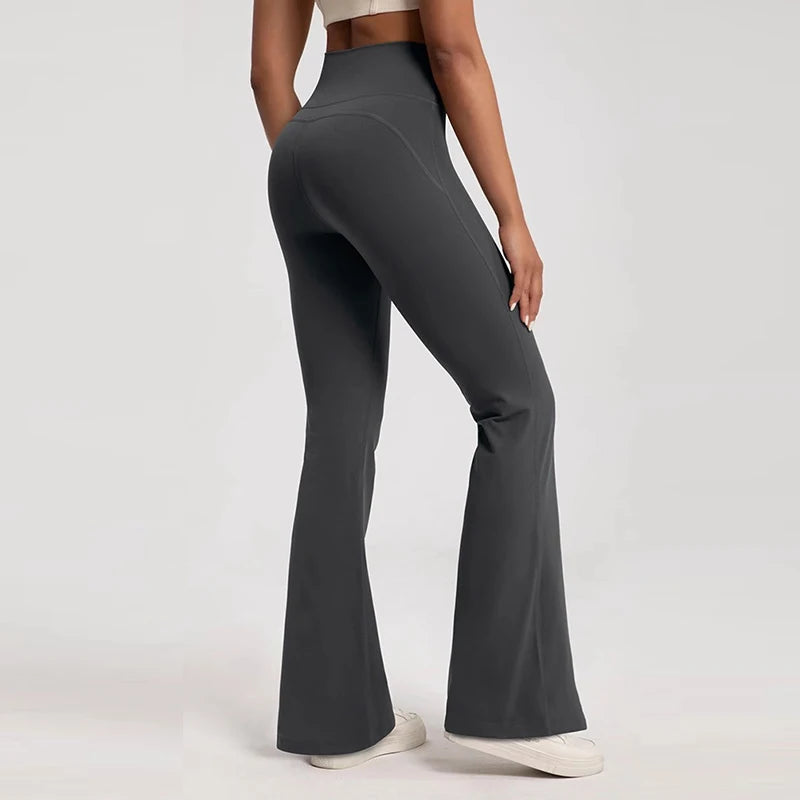 High-Waisted Flared Gym Leggings