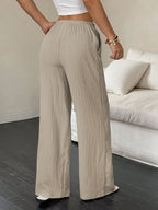 Straight Leg Floor Length Trousers
