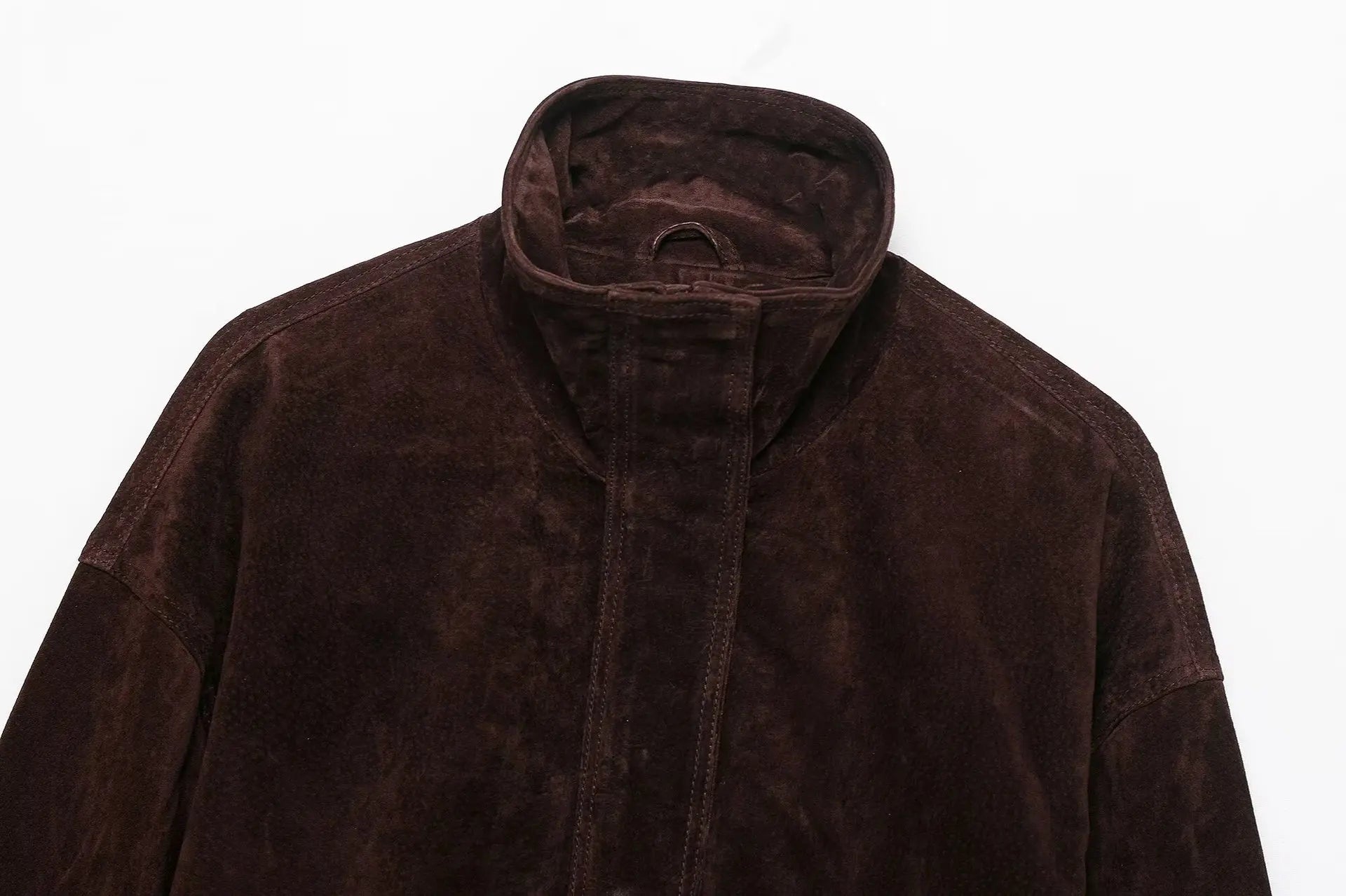 Brown Suede Loose Jacket