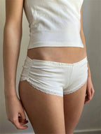 Summer Lace-Trim Lounge Shorts