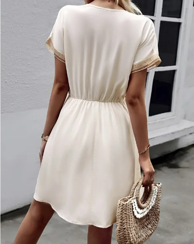 Lacey V Neck Short Beach Dress