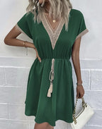Lacey V Neck Short Beach Dress