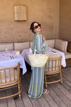 Colorful Crochet Striped Maxi Dress