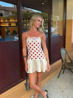 Satin Polka Dot Mini Dress