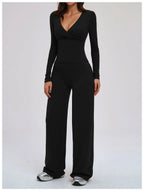 Deep-V Flared Yoga Set