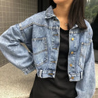 Loose-Fit, Cropped Denim Jacket