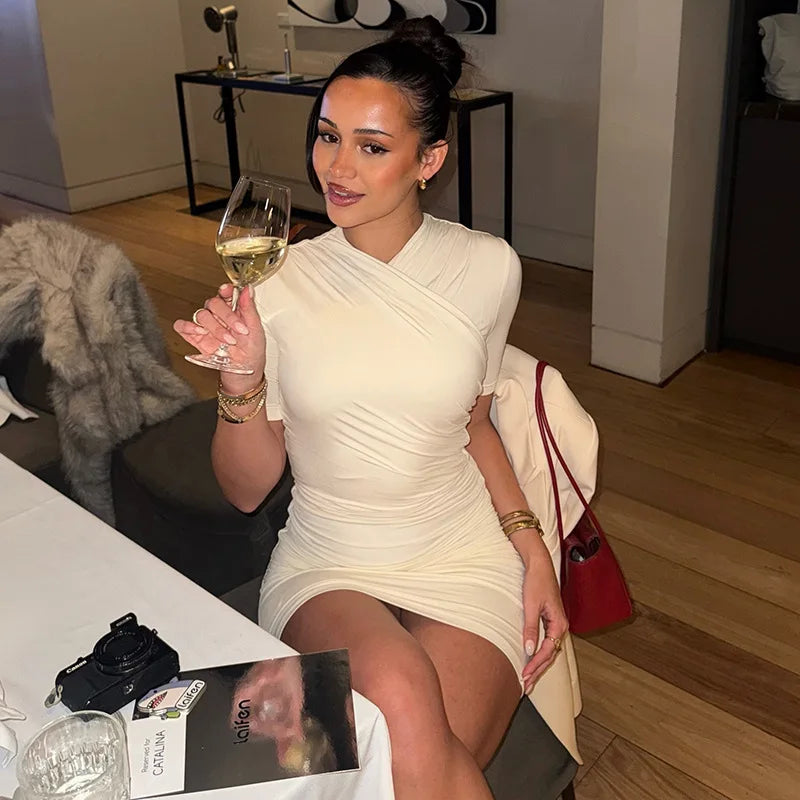 Short-Sleeve Mini Dress