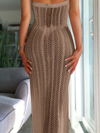 Backless Halter Neck Cover-Up Style