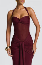 Halter Backless Maxi Dress