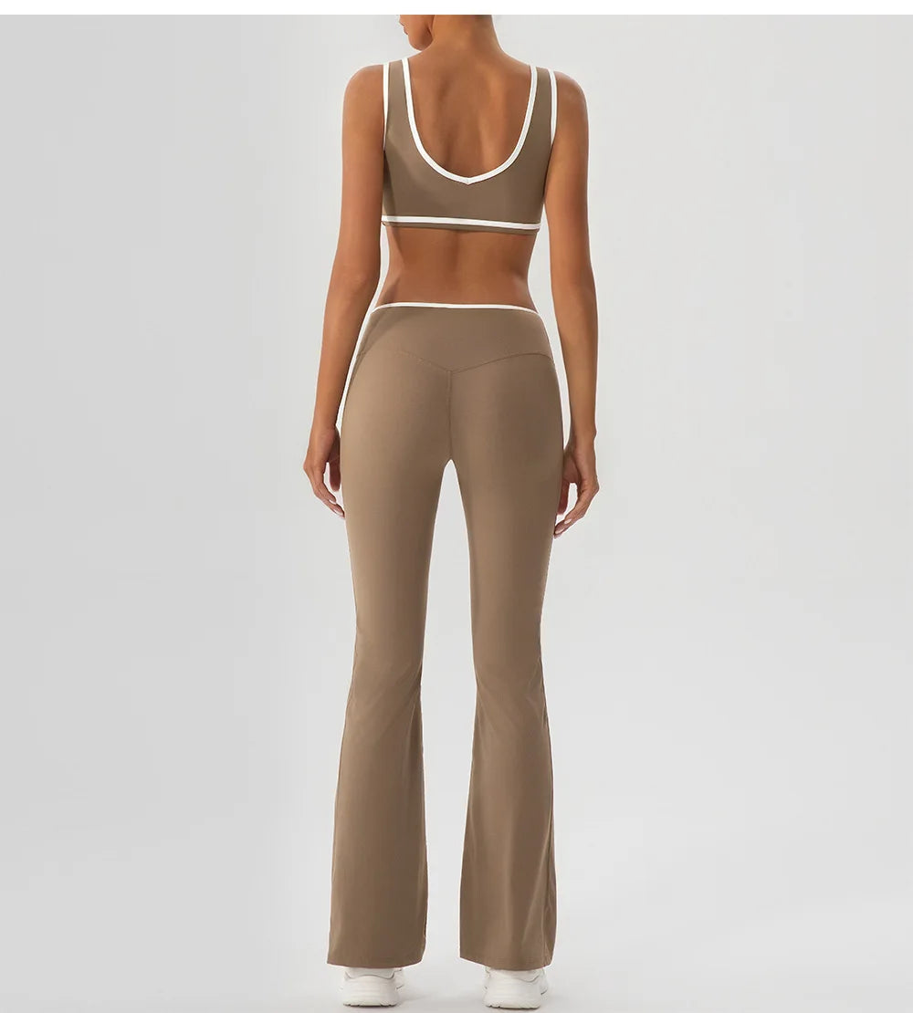 V-Shaped Flared Legging