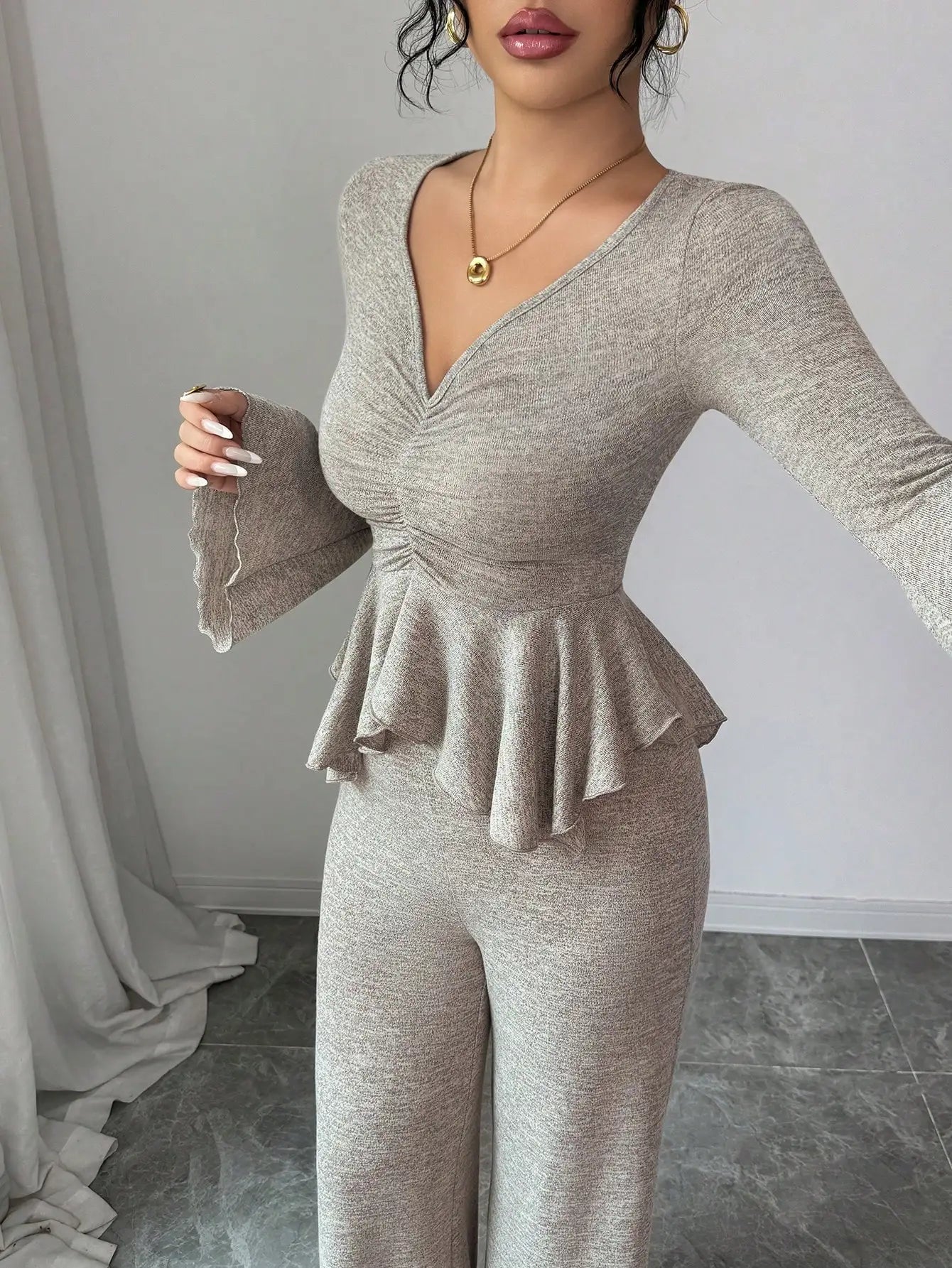 Knitted Ruffle Co-Ord