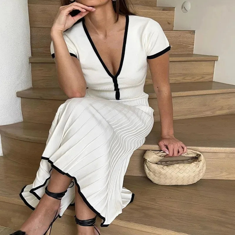 White Pleated Skirt Co-Ord