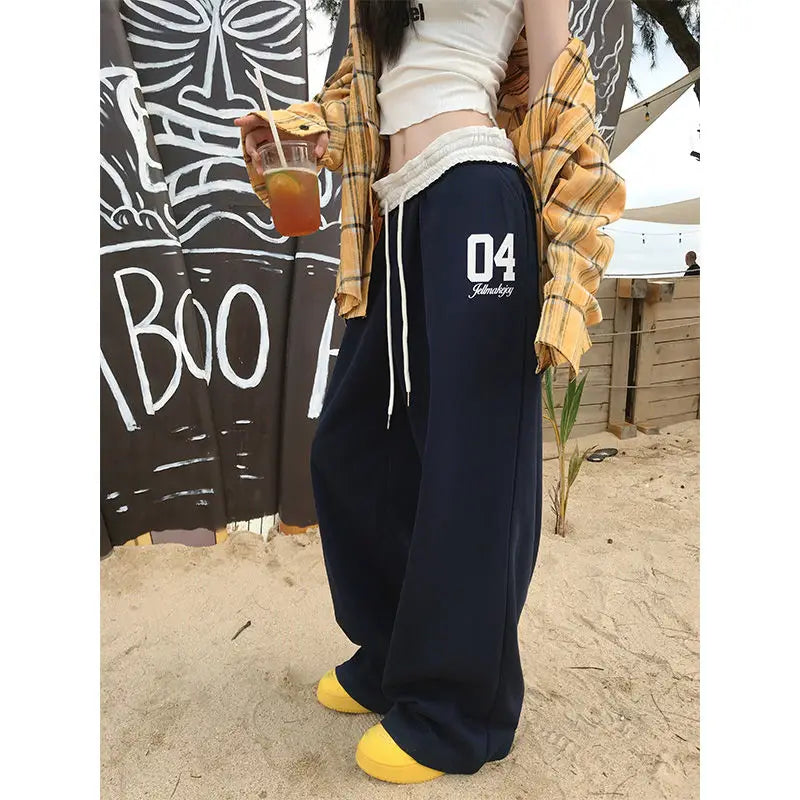 High Waisted Wide Leg Joggers