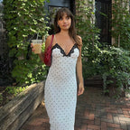 Tossy Lace V-Neck Patchwork Beach Dress