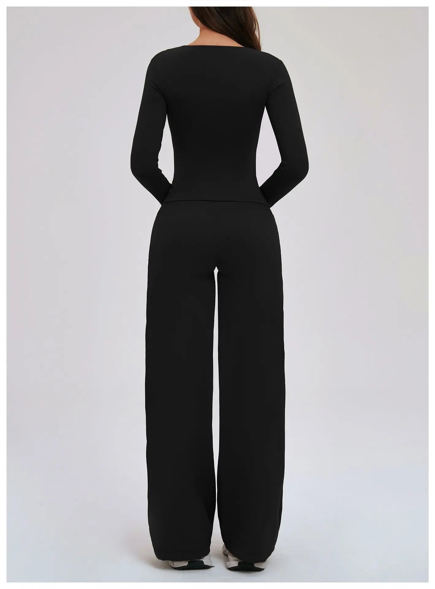 Deep-V Flared Yoga Set