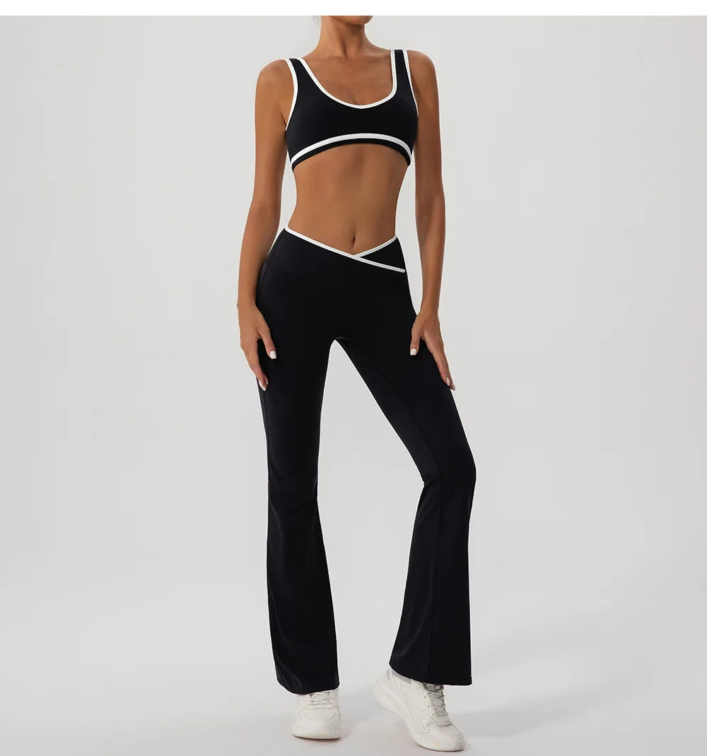 V-Shaped Flared Legging