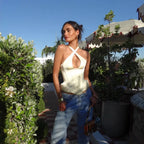 Hollowed Backless Corset Top