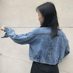 Loose-Fit, Cropped Denim Jacket