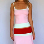 Square Neck Patchwork Cami Top