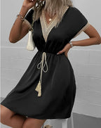 Lacey V Neck Short Beach Dress