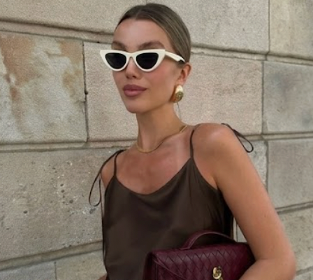 Clacive Brown Satin Backless Maxi Dress