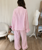 Pink Striped Two-Piece Pajama Set
