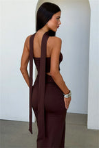 Halter Neck Maxi Dress