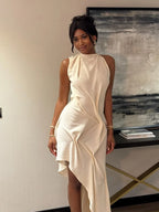 Pleated Off The Shoulder Dress