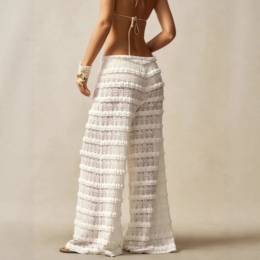 Loose-Fit Wide-Leg Beach Trousers
