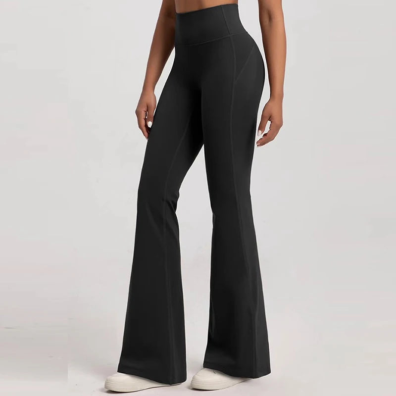 High-Waisted Flared Gym Leggings