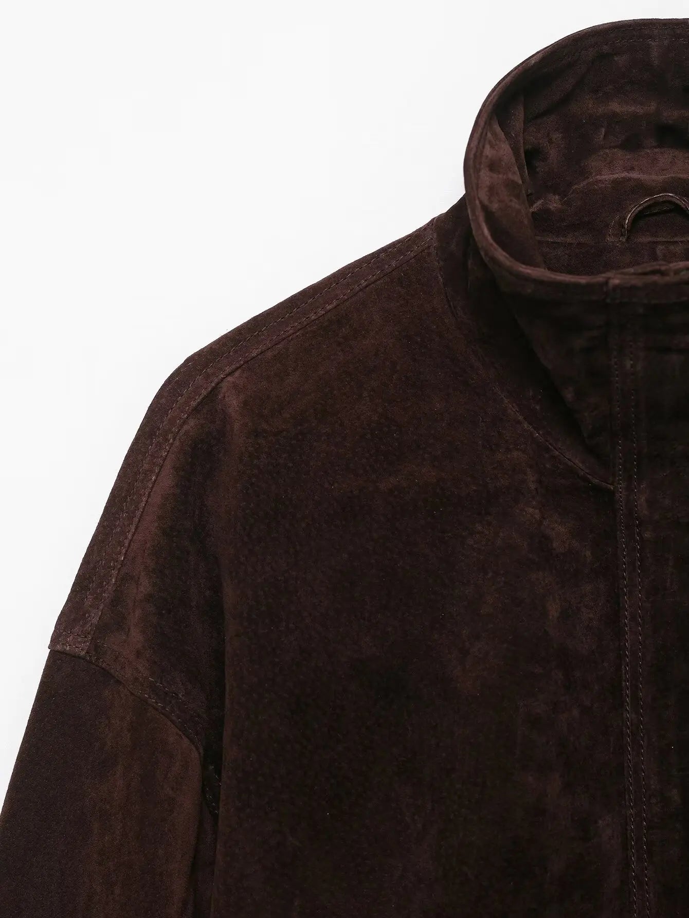 Brown Suede Loose Jacket