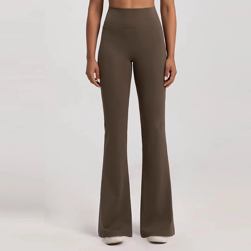 High-Waisted Flared Gym Leggings