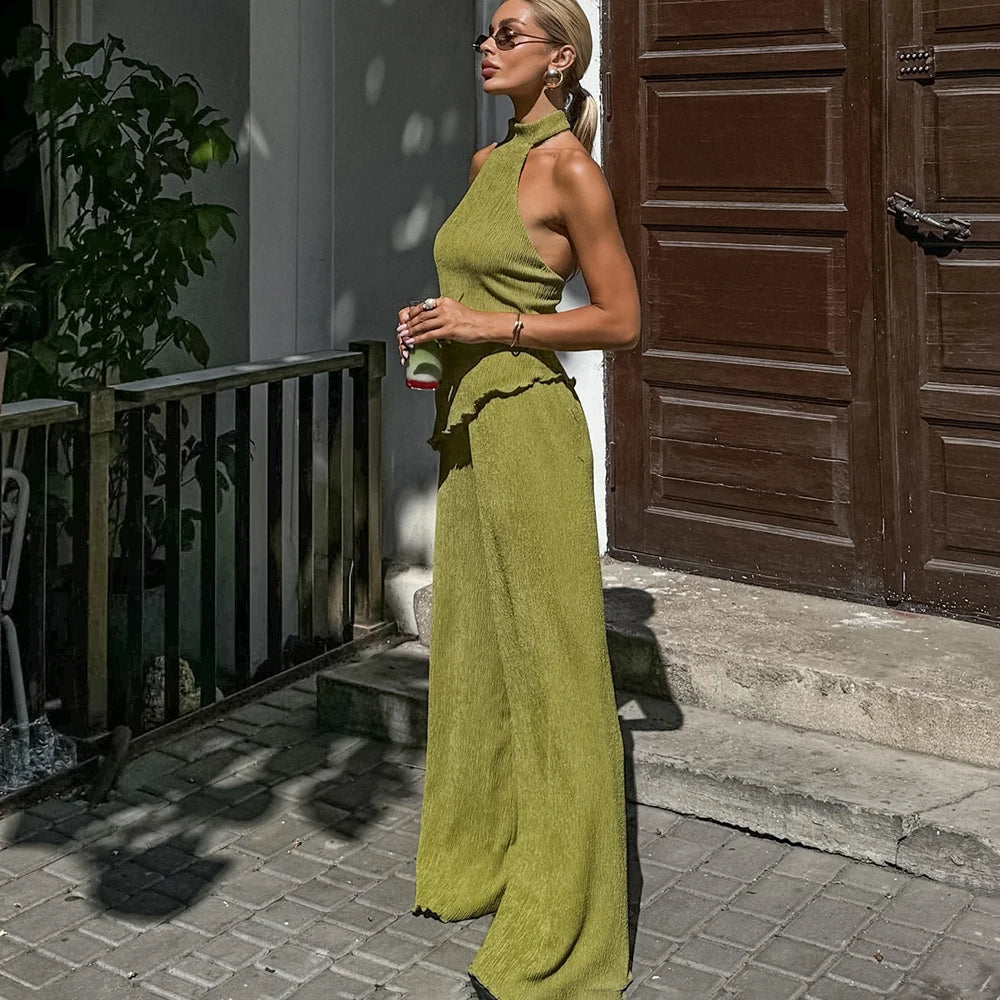 Hanging Green Trousers Co-Ord