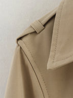 Cropped Double-Breasted Trench Jacket