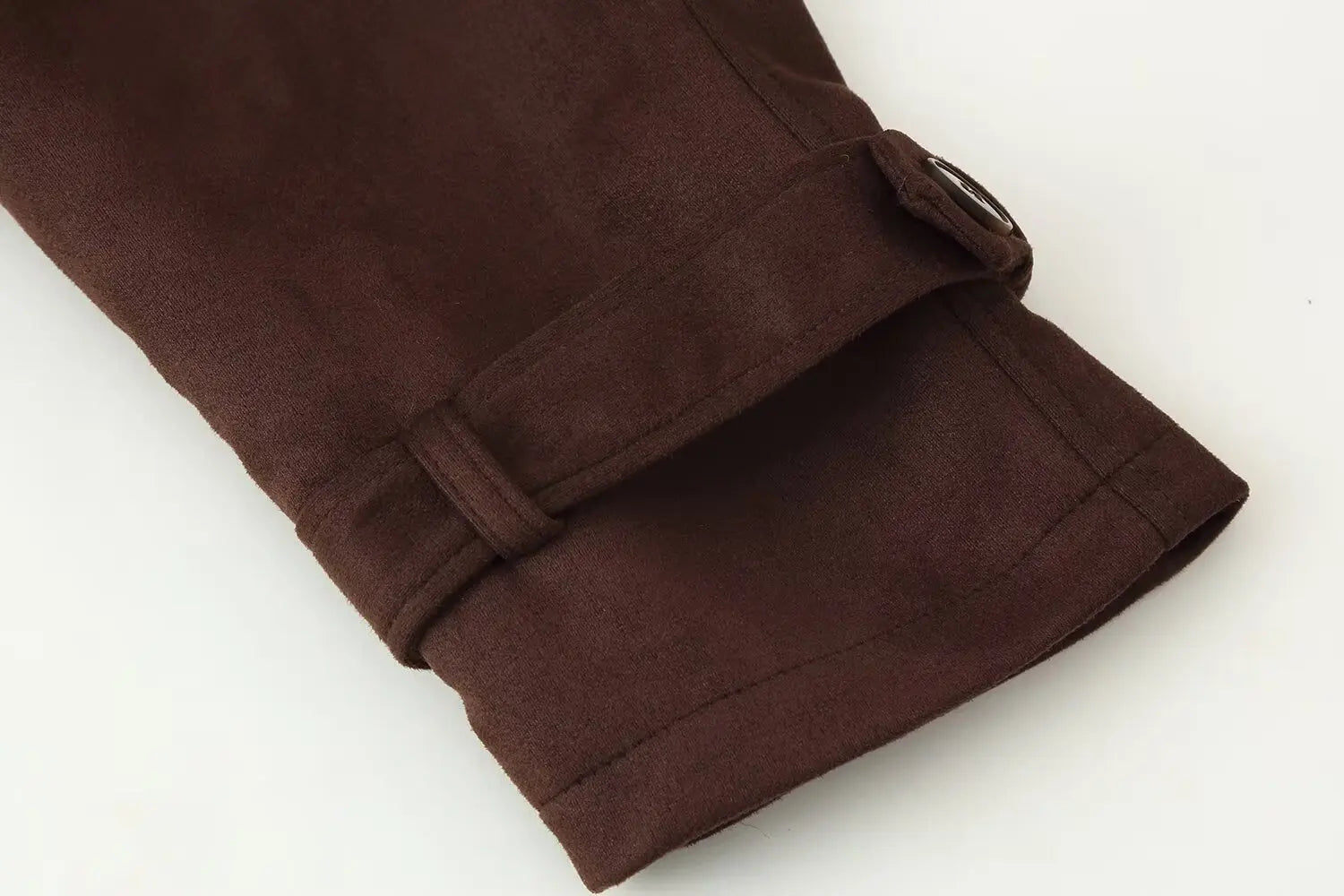 Brown Suede Long Sleeve Jacket
