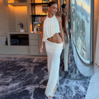 Ruched Top & Maxi Skirt Set