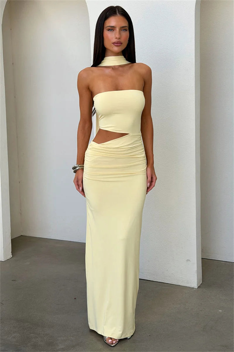 Halter Neck Maxi Dress