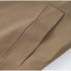 Notch-Lapel Long Trench Jacket