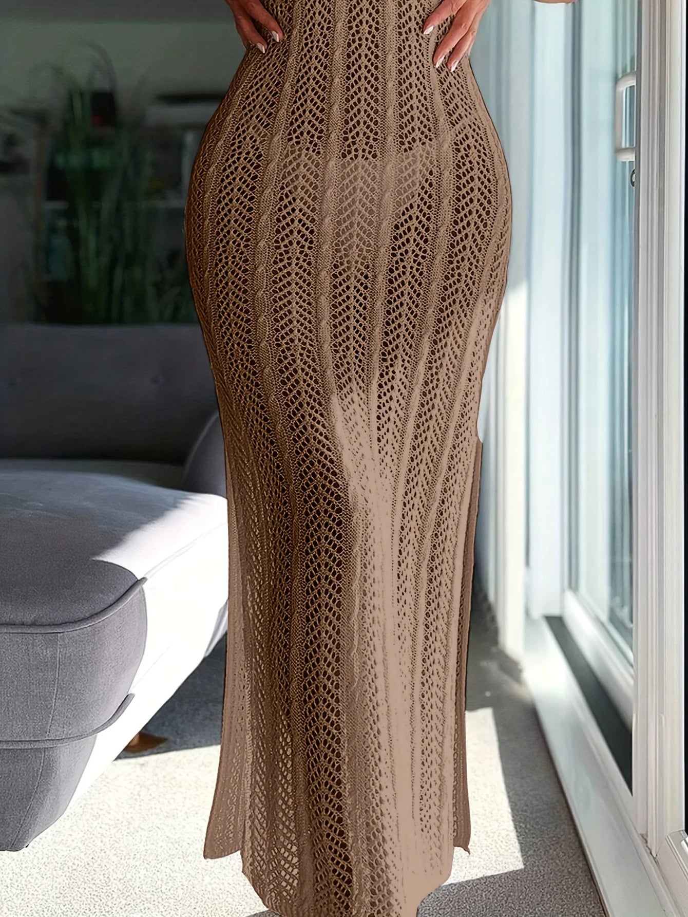 Backless Halter Neck Cover-Up Style