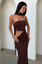 Halter Neck Maxi Dress