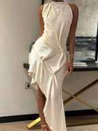 Pleated Off The Shoulder Dress