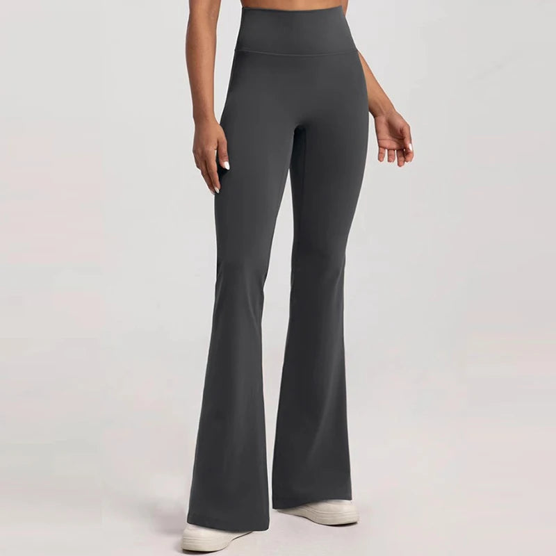 High-Waisted Flared Gym Leggings