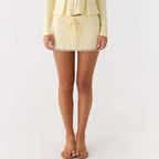 Lace-Trimmed Mini Skirt