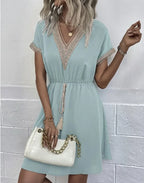 Lacey V Neck Short Beach Dress