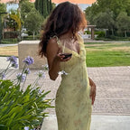 Floral Plunge Maxi Dress