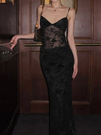 See-Through Flower Patchwork Dress
