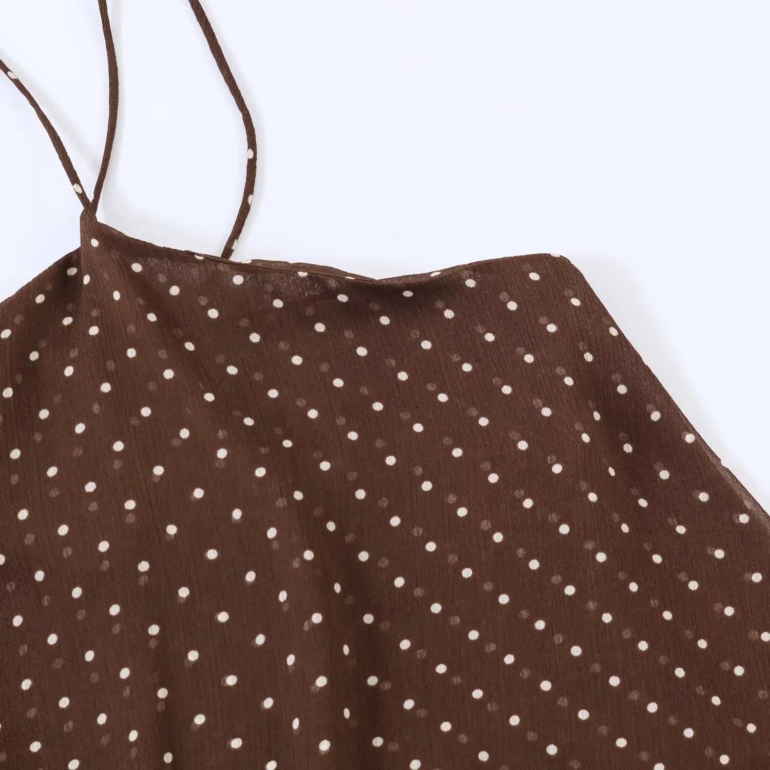 Elegant Polka-Dot Mini Beach Dress