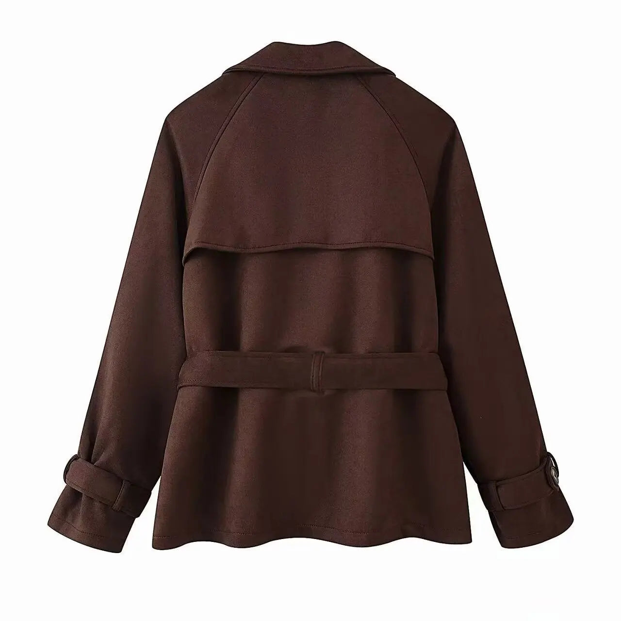 Brown Suede Long Sleeve Jacket
