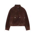 Brown Suede Leather Jacket